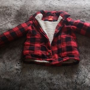 Kids Red Plaid Fall Jacket